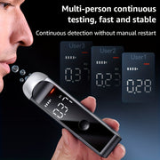 Rechargeable Professional Breathalyzer Alcohol Tester with USB Power and Accurate Results