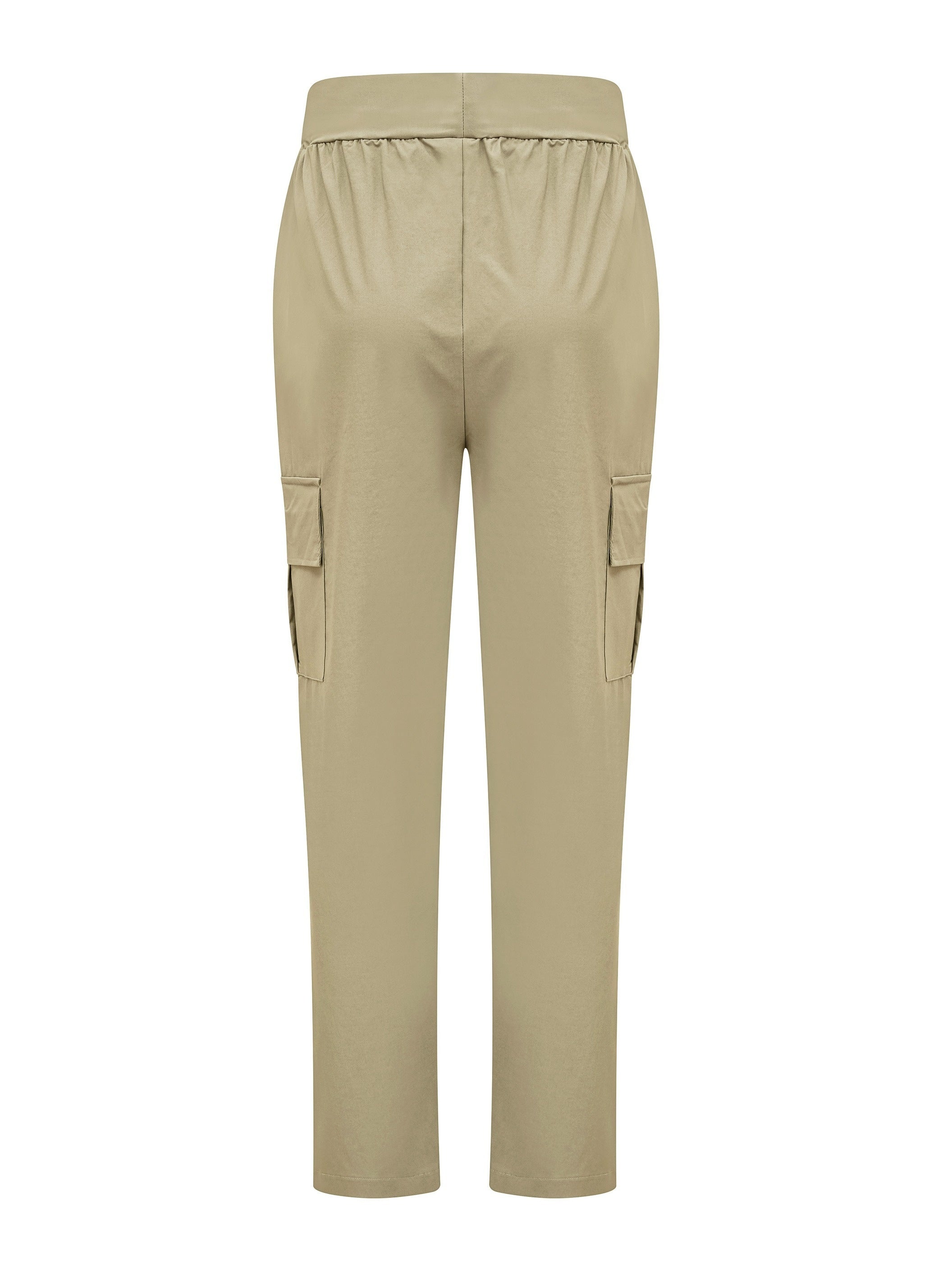 Plus Size Women Cargo Pants Polyester Blend Drawstring Waist All-Season