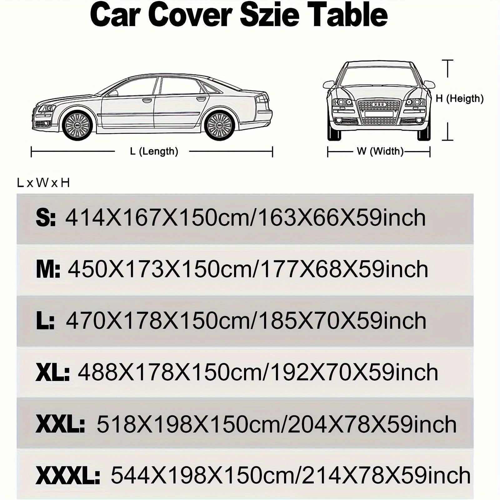 Funda para coche para coches polvo UV sol nieve escarcha protección contra excrementos de aves