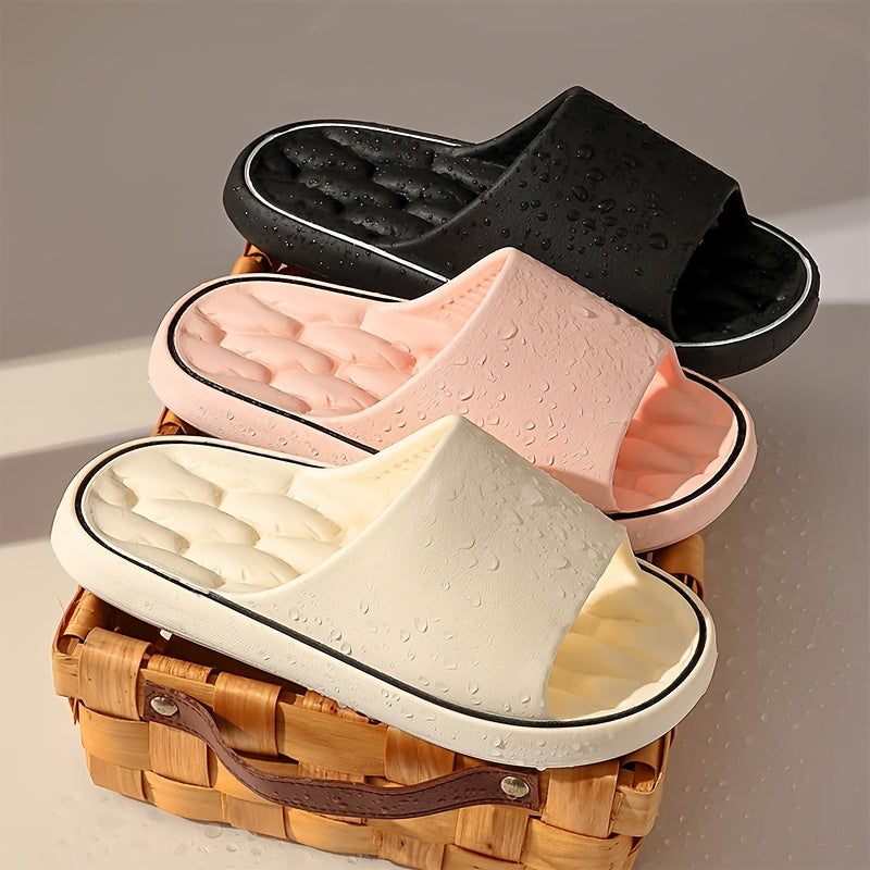 Erkaklar uchun 48-49 o'lchamdagi chiziqli slip-on uy poyabzallari, sirpanmaydigan taglik bilan, uyda yoki dushda foydalanish uchun mukammal.