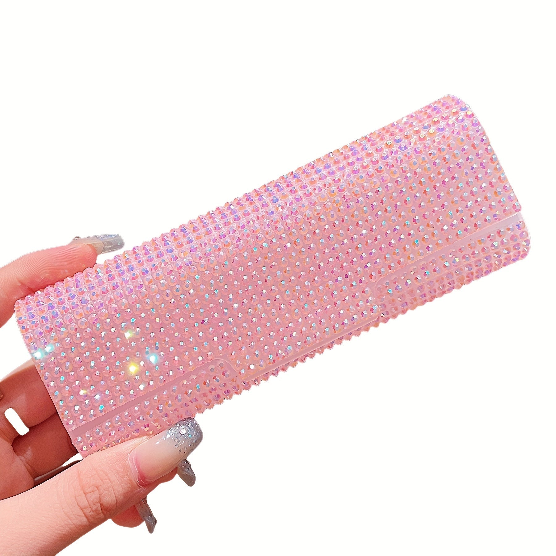 Shiny Rhinestone Eyeglass Case and Jewelry Box Plastic Storage for Women