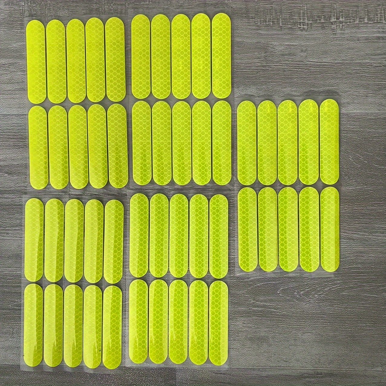 10 ta PVC reflektiv xavfsizlik stikerlari, shlyapa va transport vositalari uchun, har qanday ob-havo sharoitida ko'rinish uchun decal