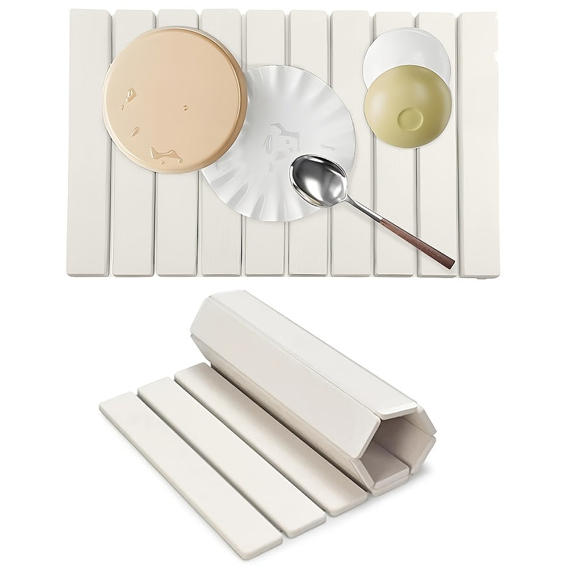 Large Diatom Mud Folding Table Mat Non-Slip Quick-Drying Shower Rug