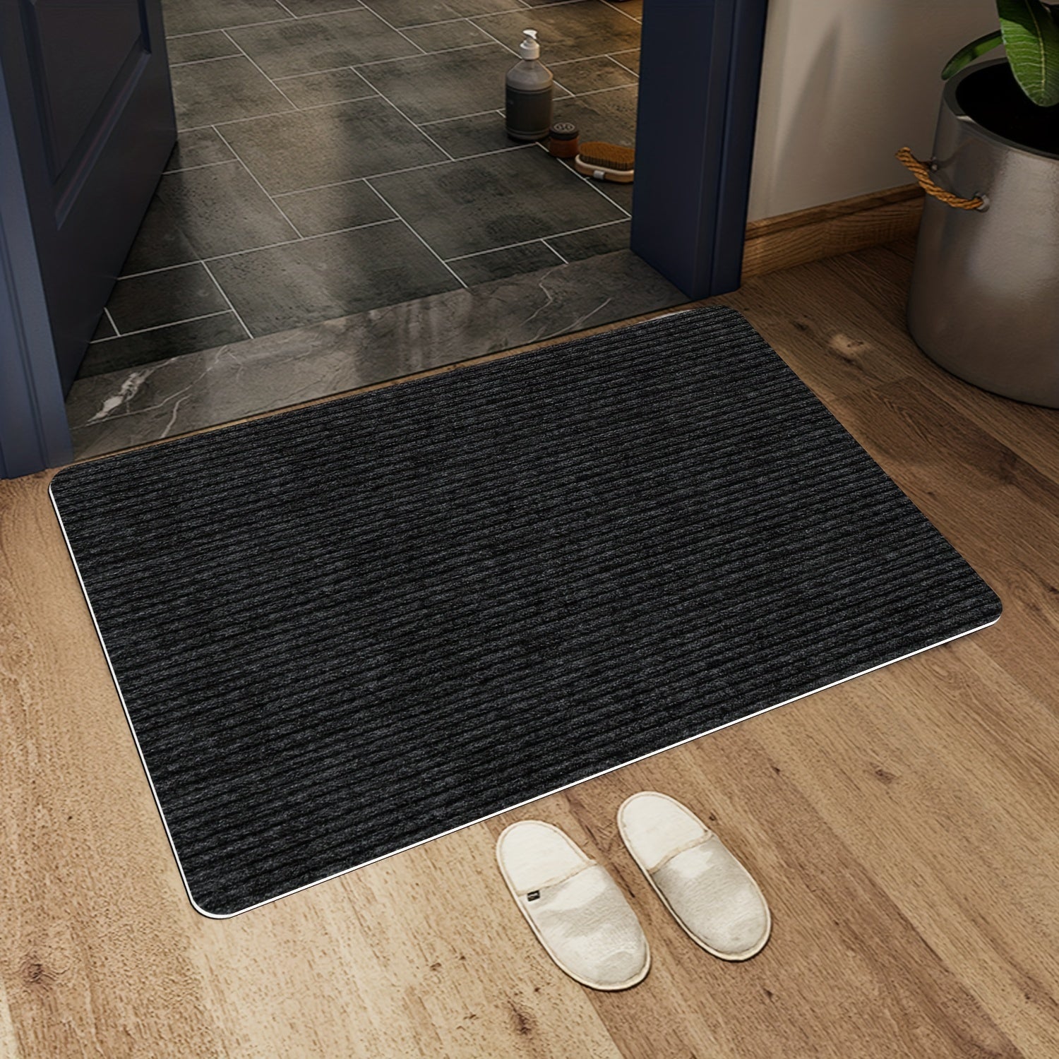 Ultra-Absorbent Door Mat Non-Slip Backing Machine Washable for Entryways and Kitchens