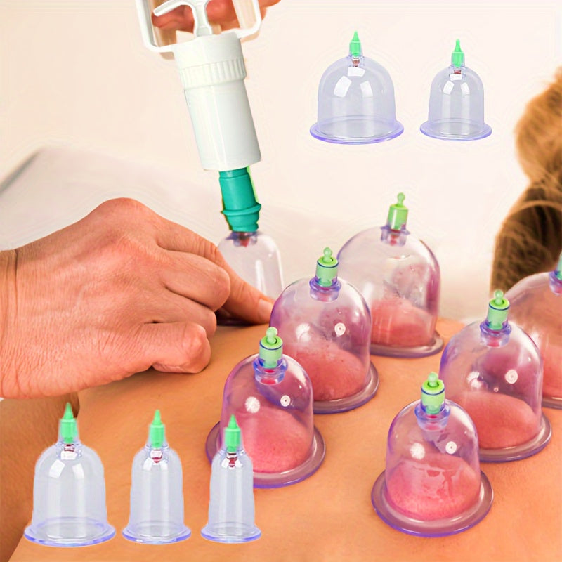 12-Piece Cupping Therapy Set Vacuum Suction Cups for Body Massage and Health Care