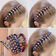 Set of 4 Rhinestone Flower Headbands for Women and Girls Elegant Hair Accessories