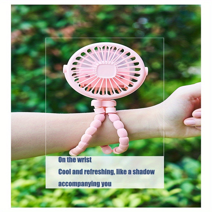 Rechargeable Clip-On Fan with Night Light USB Portable Quiet for Home Office Dorm