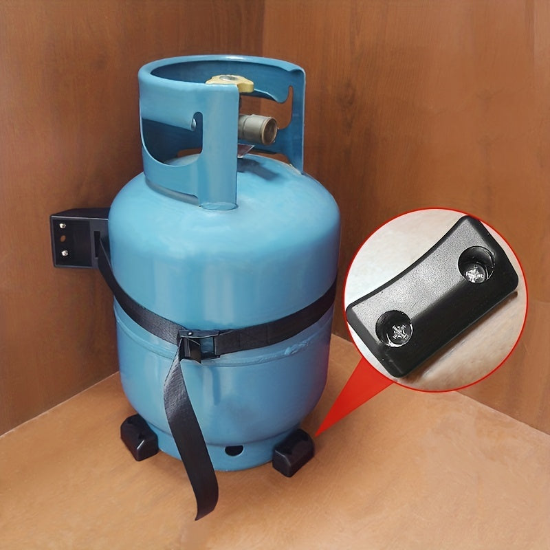 Soporte de montaje para tanque de propano RV, duradero, de ABS, azul y negro, para remolques de viaje