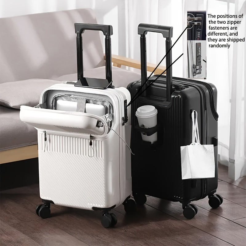 20 dyuymli qattiq qobiq bilan olib yuriladigan sumka TSA qulfi USB zaryadlash Spinner g'ildiraklar bilan