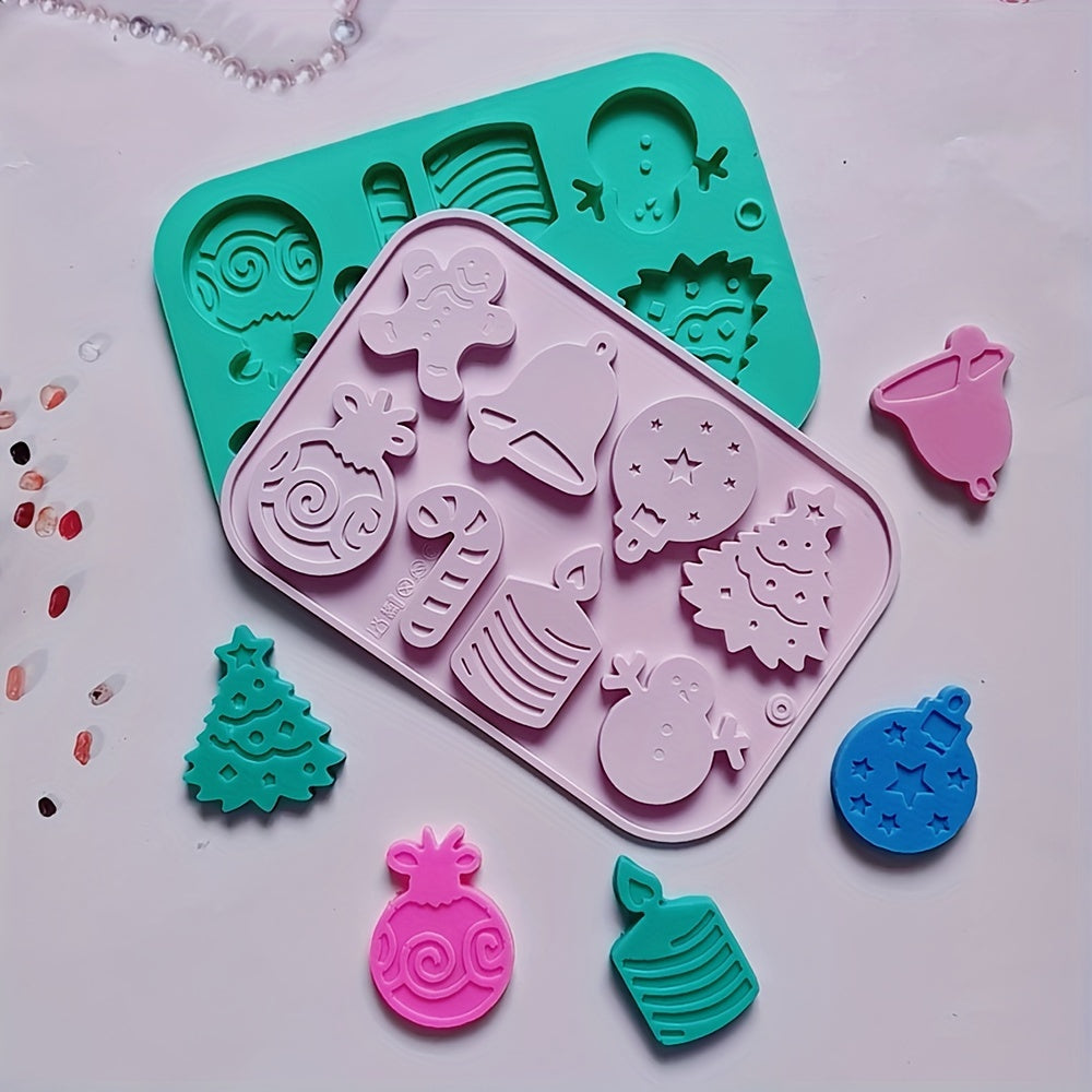 Christmas Silicone Cookie Mold 8 Cavities for Cakes Chocolates Biscuits and Candies