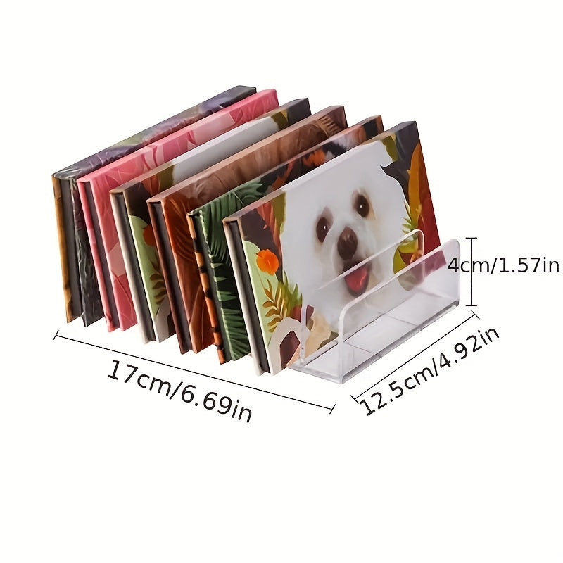 Clear Acrylic Makeup Organizer with 7 Grid Storage for Eyeshadow and Cosmetics