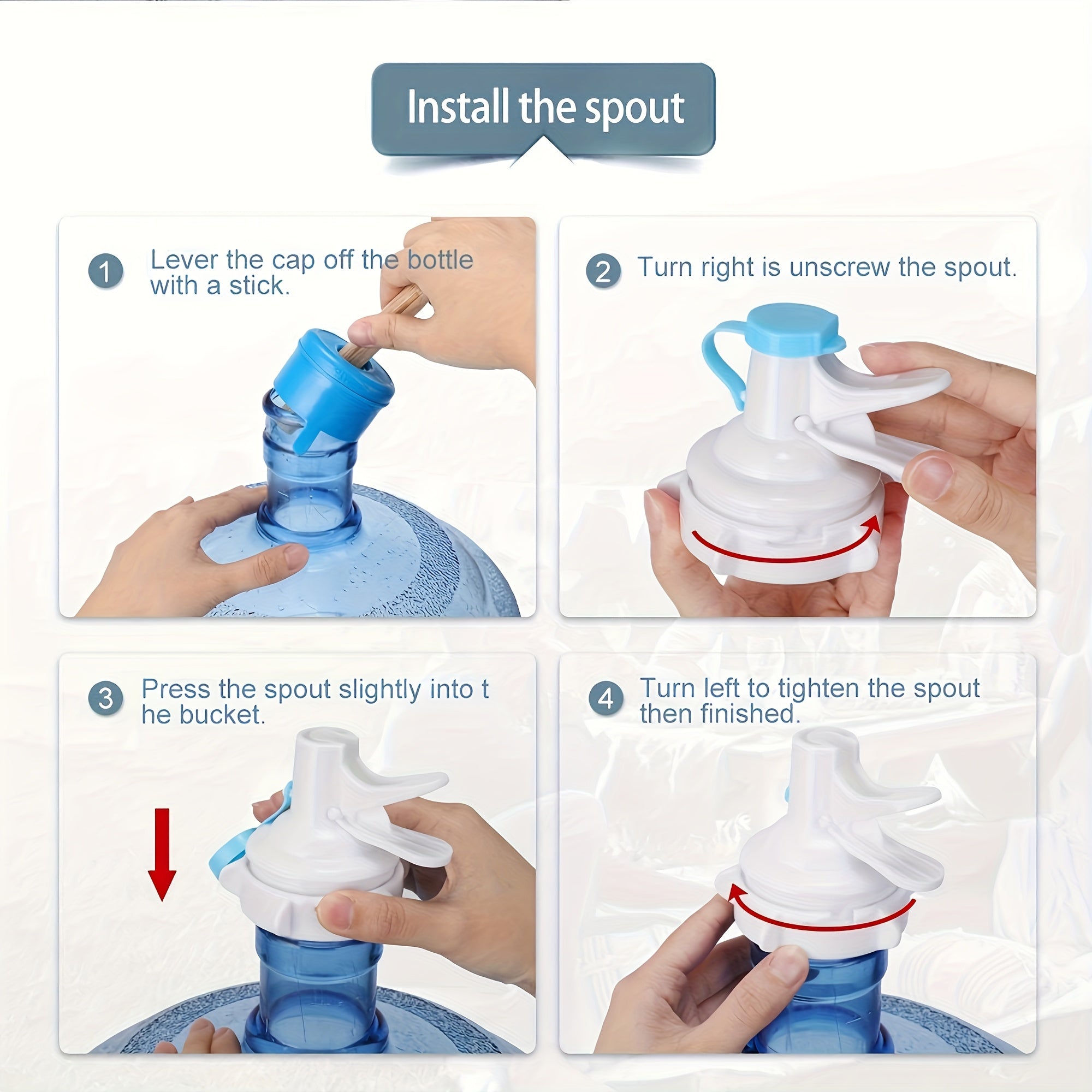 Water Dispenser Stand for 5-Gallon Bottles Removable Iron Frame No Power Needed