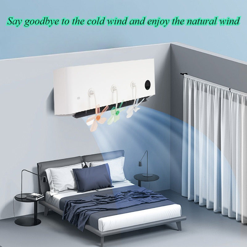 3pcs Air Conditioner Wind Deflector 360° Circulating Natural Wind Anti-Direct Blowing
