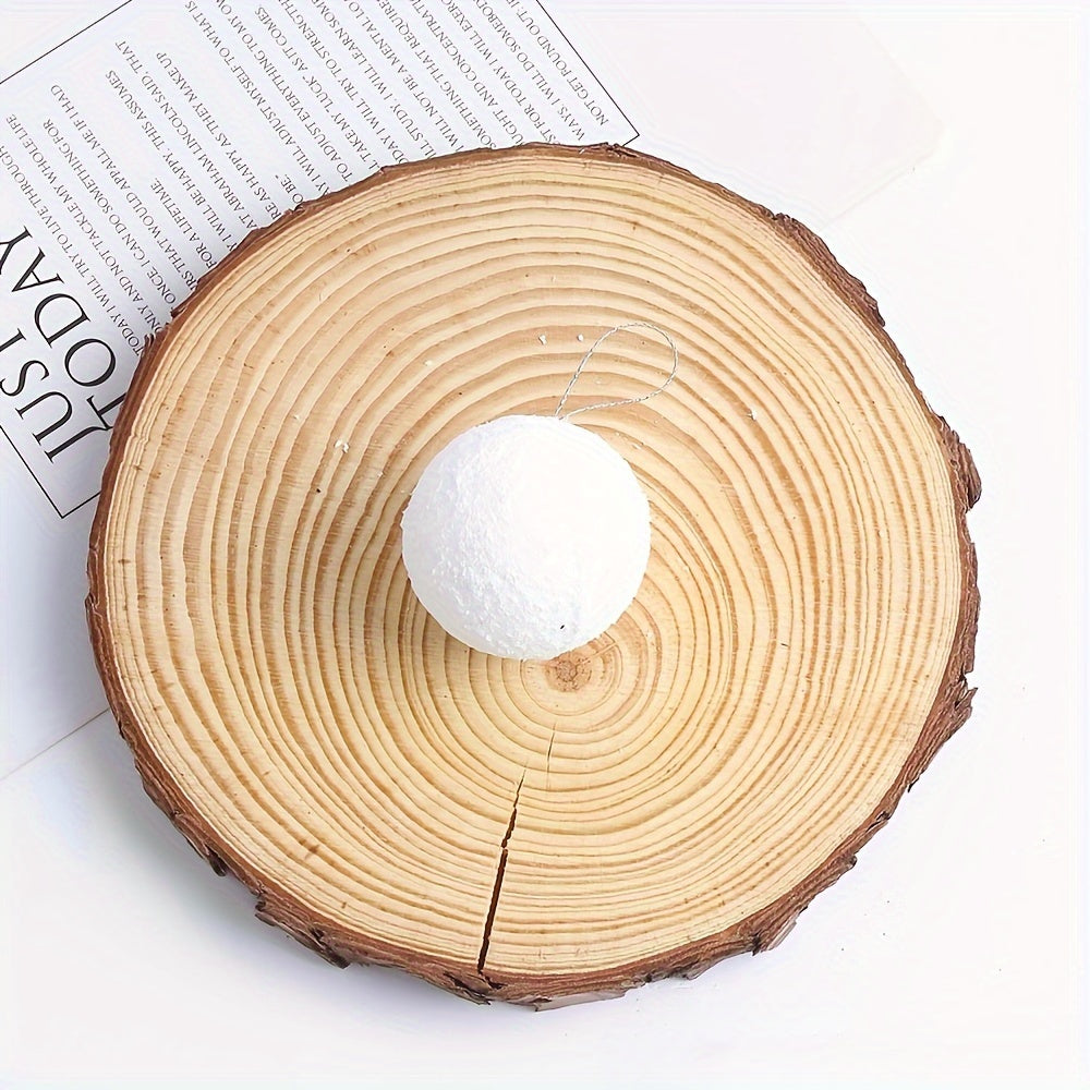 24 Christmas Snowball Ornaments Foam Balls for Tree Decoration 3.99cm