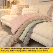 Winter Plush Sofa Cover Anti-Slip Dustproof Slipcover for Couch Living Room Bedroom