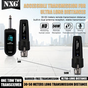 Wireless Microphone System 2.4GHz Transmitter and Receiver for XLR and 6.35mm Microphones