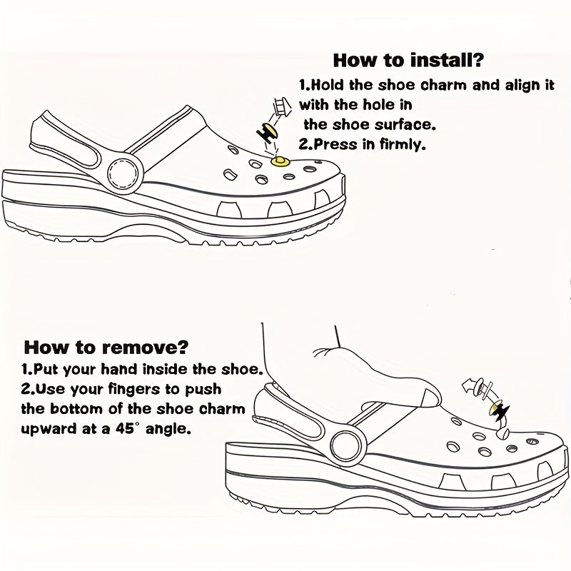 Unisex Acrylic Shoe Charms Customizable DIY Photo Badges Shoe Decoration