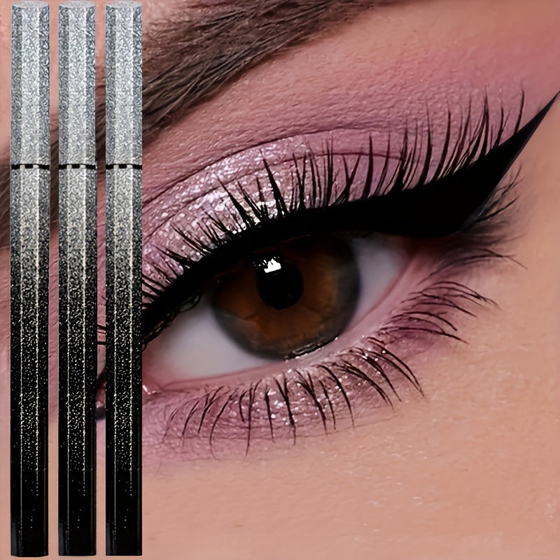 3Pcs Waterproof Smudge-Proof Black Eyeliner Pens for Precise Makeup