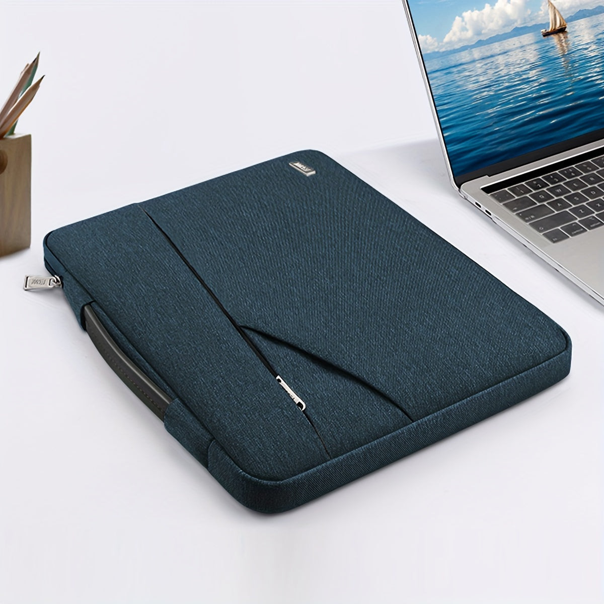 Waterproof Shock-Resistant Denim Laptop Sleeve Bag for 13-16 Inch MacBook and Notebooks
