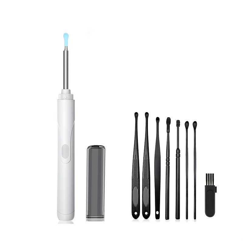 8 ta quloq qoshiqchalari quloq sızishini olib tashlash to'plami, qayta tiklanadigan USB zaryadlash, xavfsiz uy sharoitida foydalanish