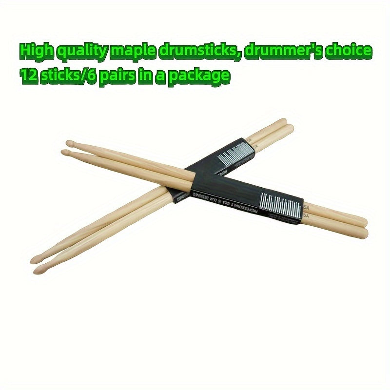 Maple Drumsticks 5A 7A 16in 15.5in Practice Jazz DIY Professional