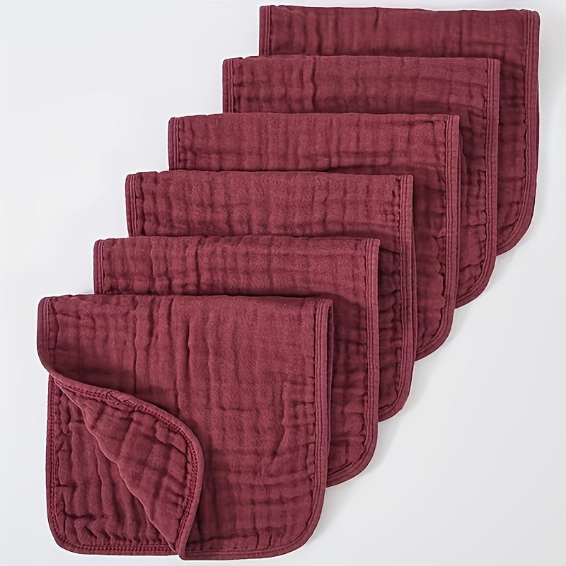 Большой набор из 6 марлевых пеленок, изготовленных на 100% из ткани для ручной стирки, необходимый для маленьких детей. Эти 6-слойные супер впитывающие и мягкие пеленки подходят как для мужчин, так и для женщин и поставляются с нагрудниками для кормления.