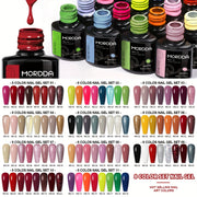 8Pcs Nail Polish Set Color Gel Glitter UV LED Manicure Kit Autumn Winter 2024