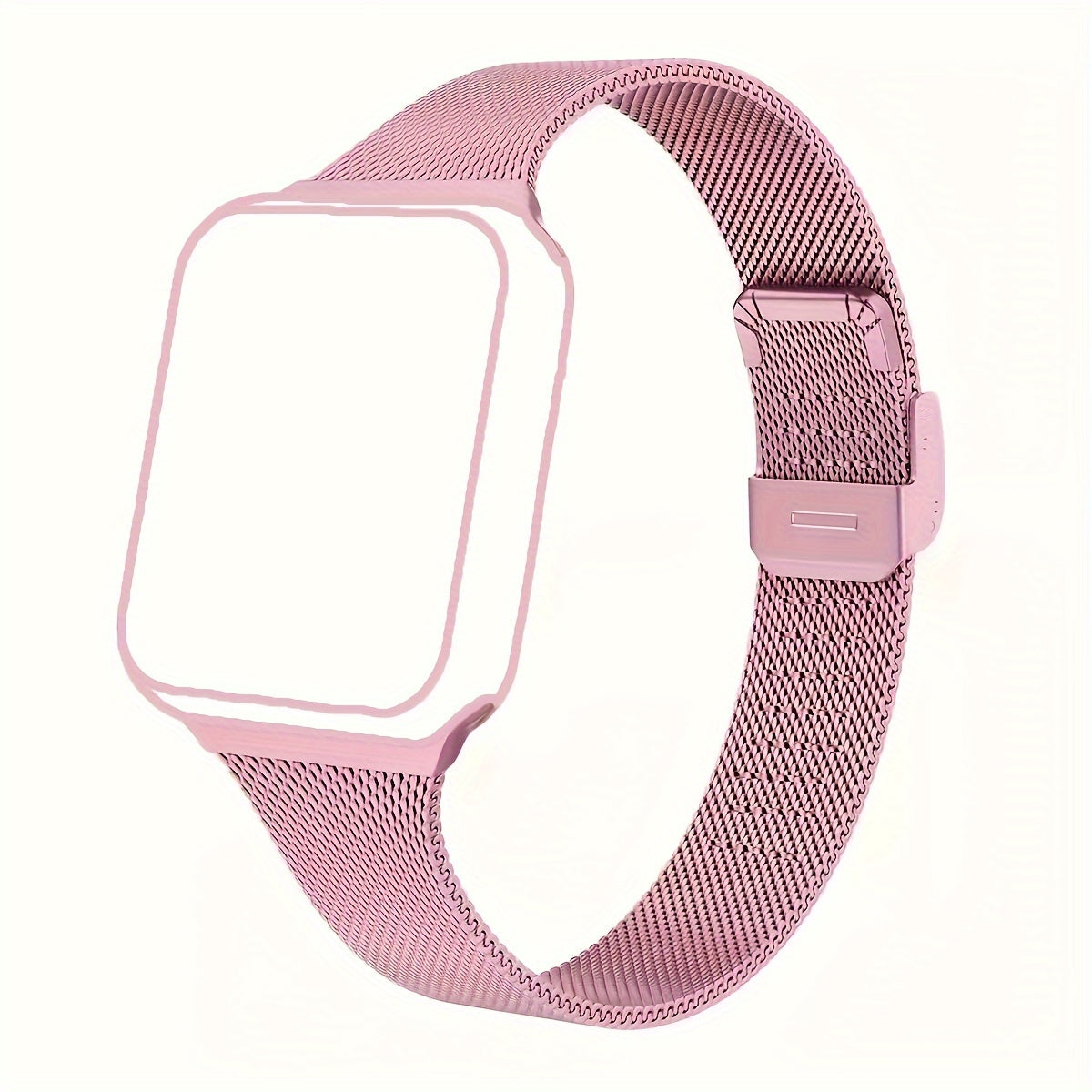 Smartwatch Band Stainless Steel Mesh Slim Milanese Strap with Detachable Buckle Gold