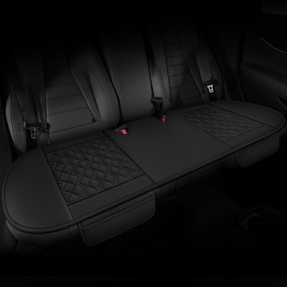 Car Seat Covers 1/2/3pcs Black Faux Leather Universal All Seasons Wear-Resistant