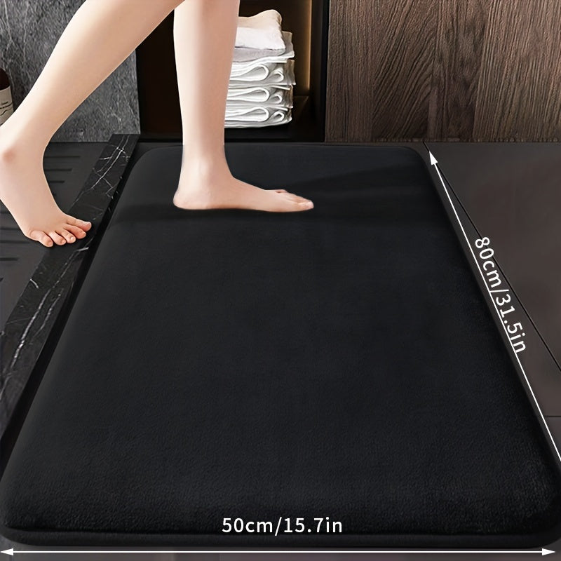 Thick Plush 25D Sponge Bath Mat Non-Slip Absorbent for Shower Kitchen Bedroom