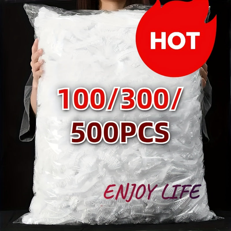 Disposable Food Wraps White Saran Wrap 100/300/500pcs Food Grade Plastic Bag for Kitchen and Picnic