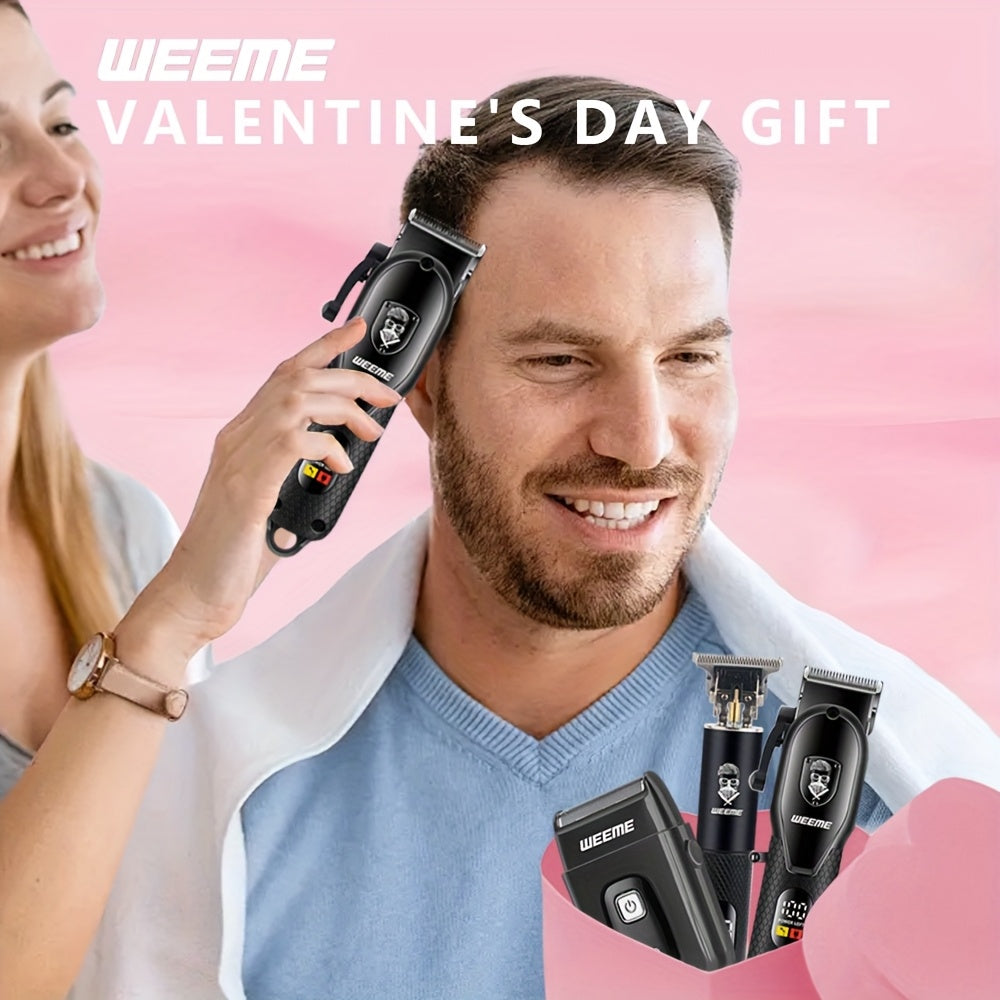 Limited Edition Gift Set Electric Hair Clipper T-shaped Trimmer Razor USB Charging
