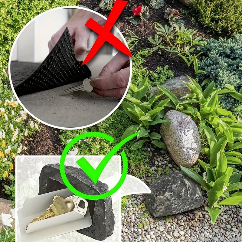 Key Box Resin Imitation Stone Storage Container for Garden and Landscape