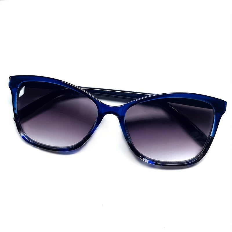 Oversized Cat Eye Reading Glasses for Women and Men Gray Tea Presbyopia Correction +1.0 to +4.0