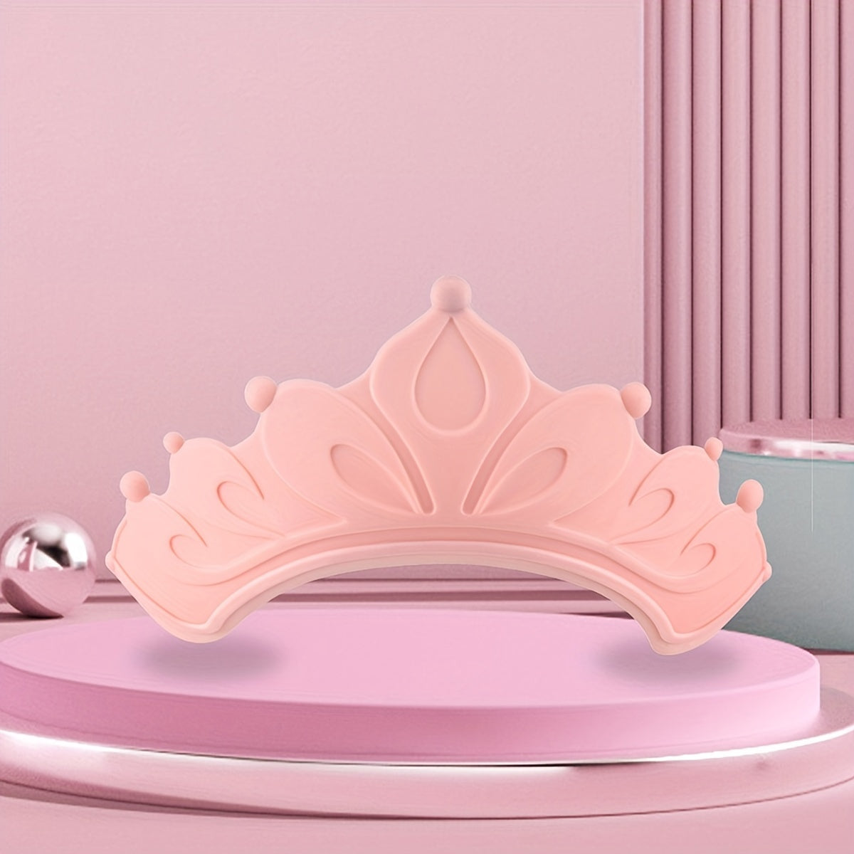 Crown-Shaped Shampoo Cap for Kids Multicolor PP TPE Material 3+