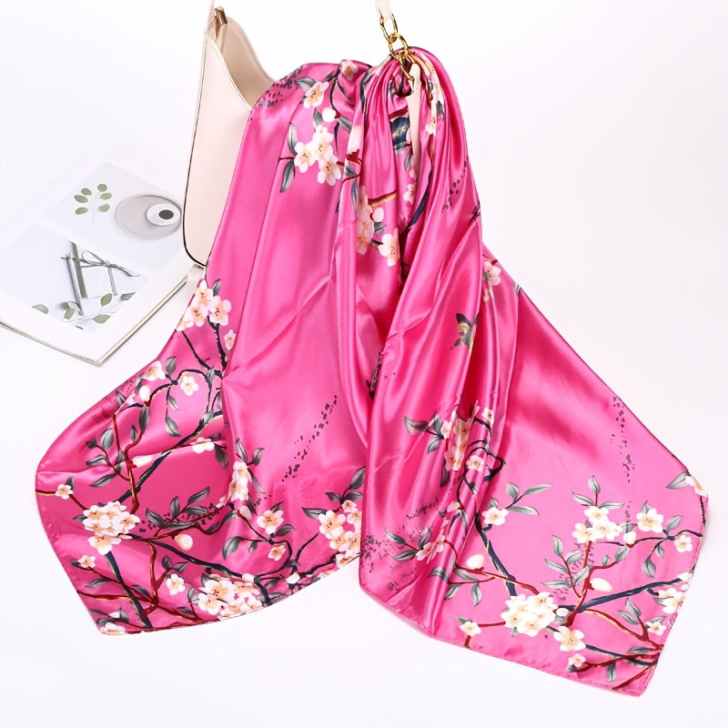 Satin Square Scarf for Men and Women Polyester Headscarf Hairband Fashion Accessory