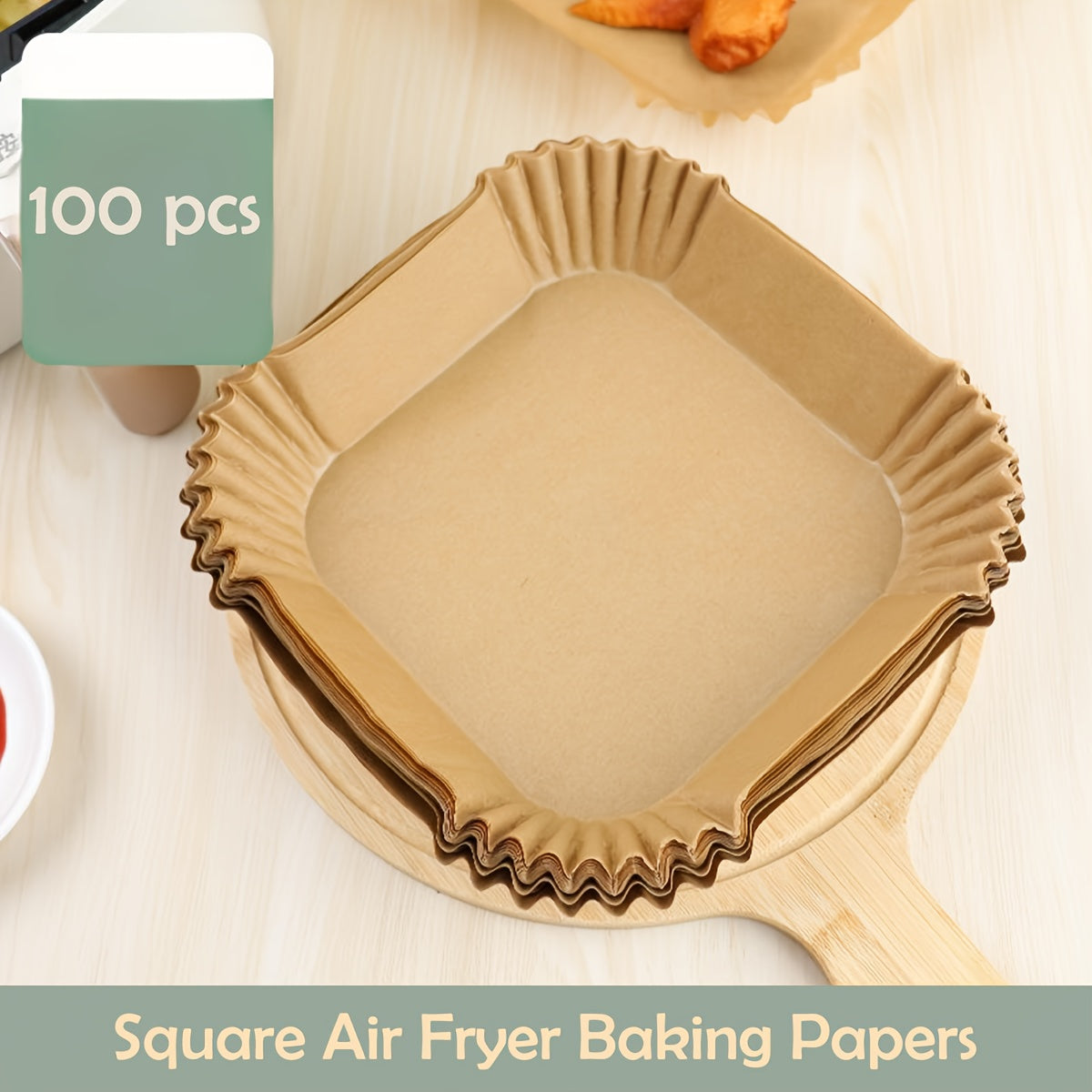 Non-Stick Square Air Fryer Liner for Baking Frying and Roasting Easy Clean