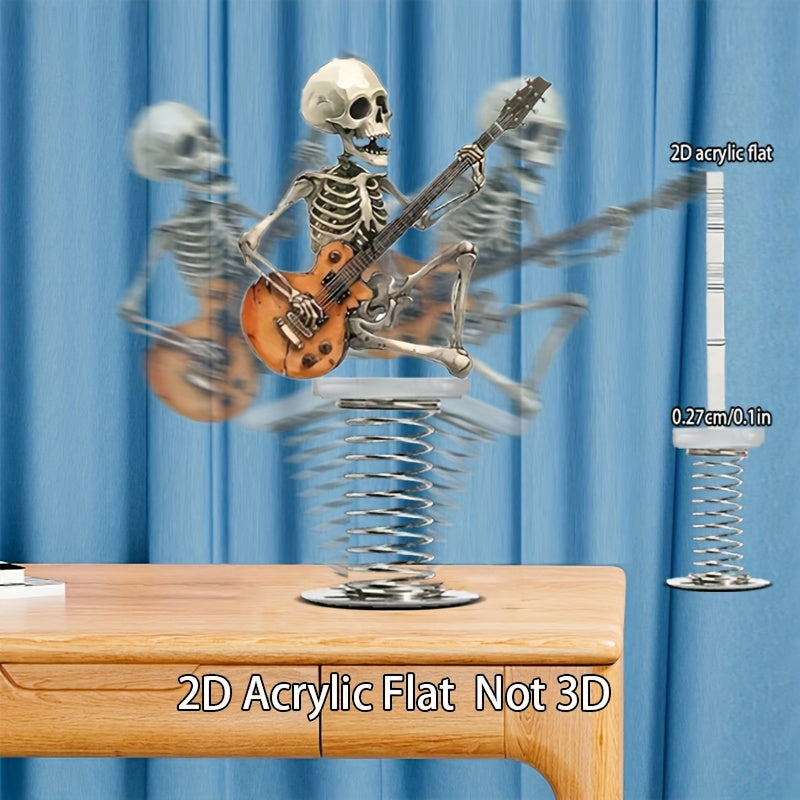 Yaratuvchi Skull Swing Avtomobil Dekoratsiyasi Akril 2D Tekis Stol Ichki Sovgʻa