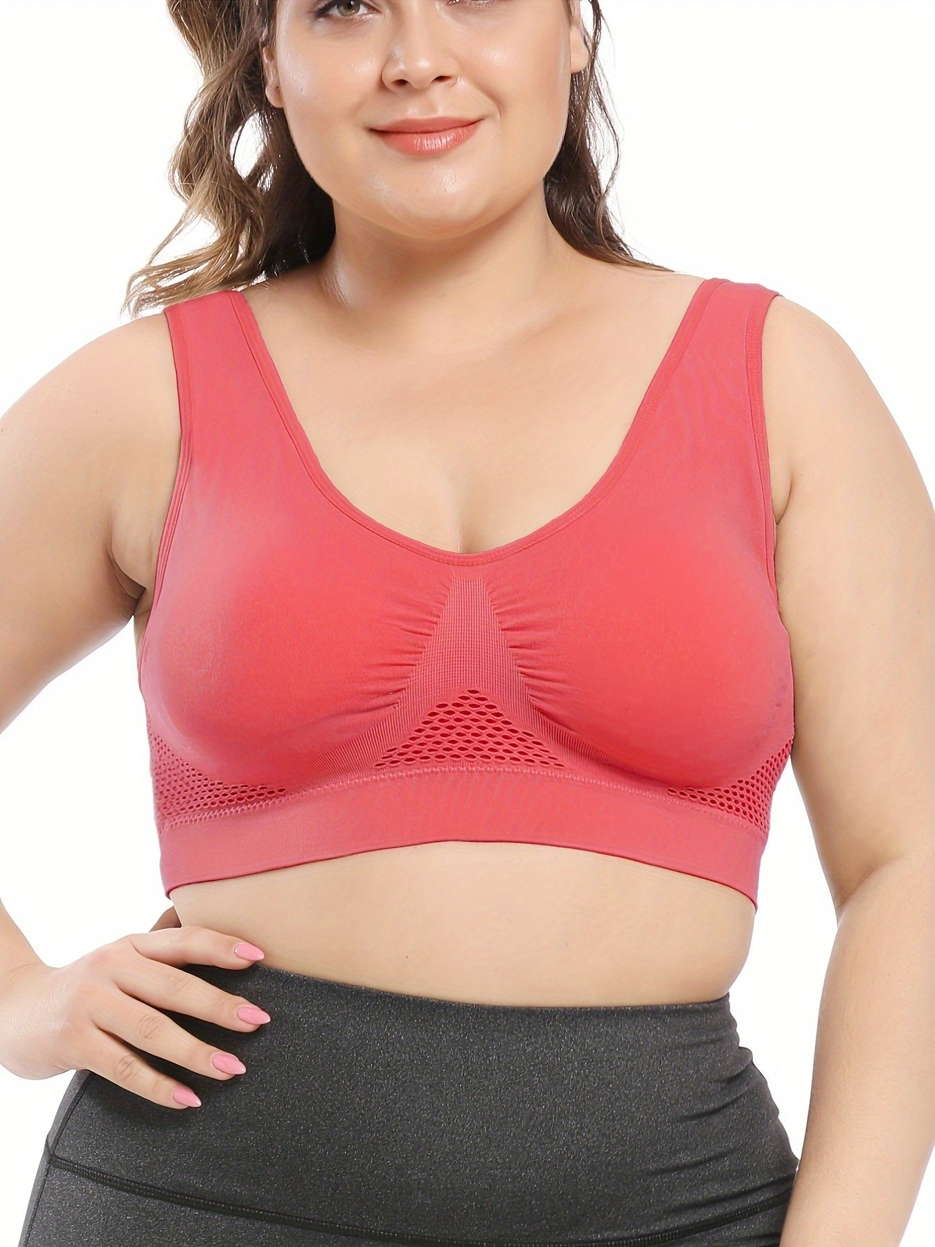 Women’s Seamless Plus Size Bras with Removable Pads Pack of 5