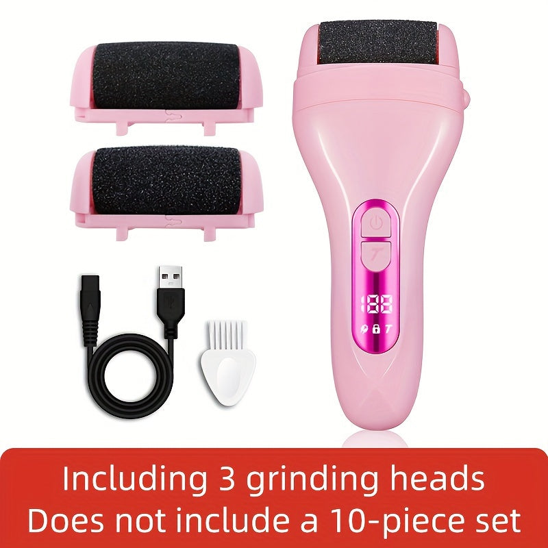 GERTZY USB qayta zaryadlanadigan elektr kallus olib tashlagich, ikki boshli va uzoq muddatli batareya bilan