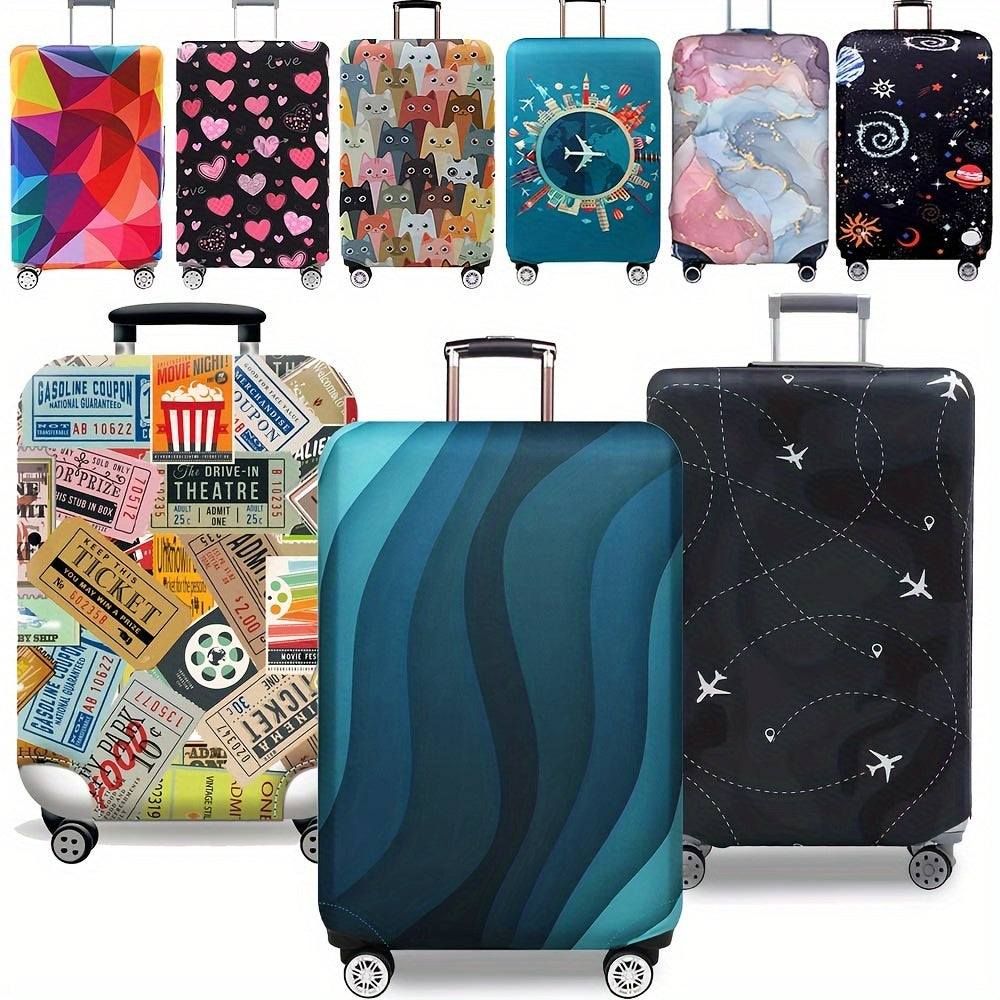 Durable Polyester Luggage Cover for Men and Women Travel Suitcase Protector