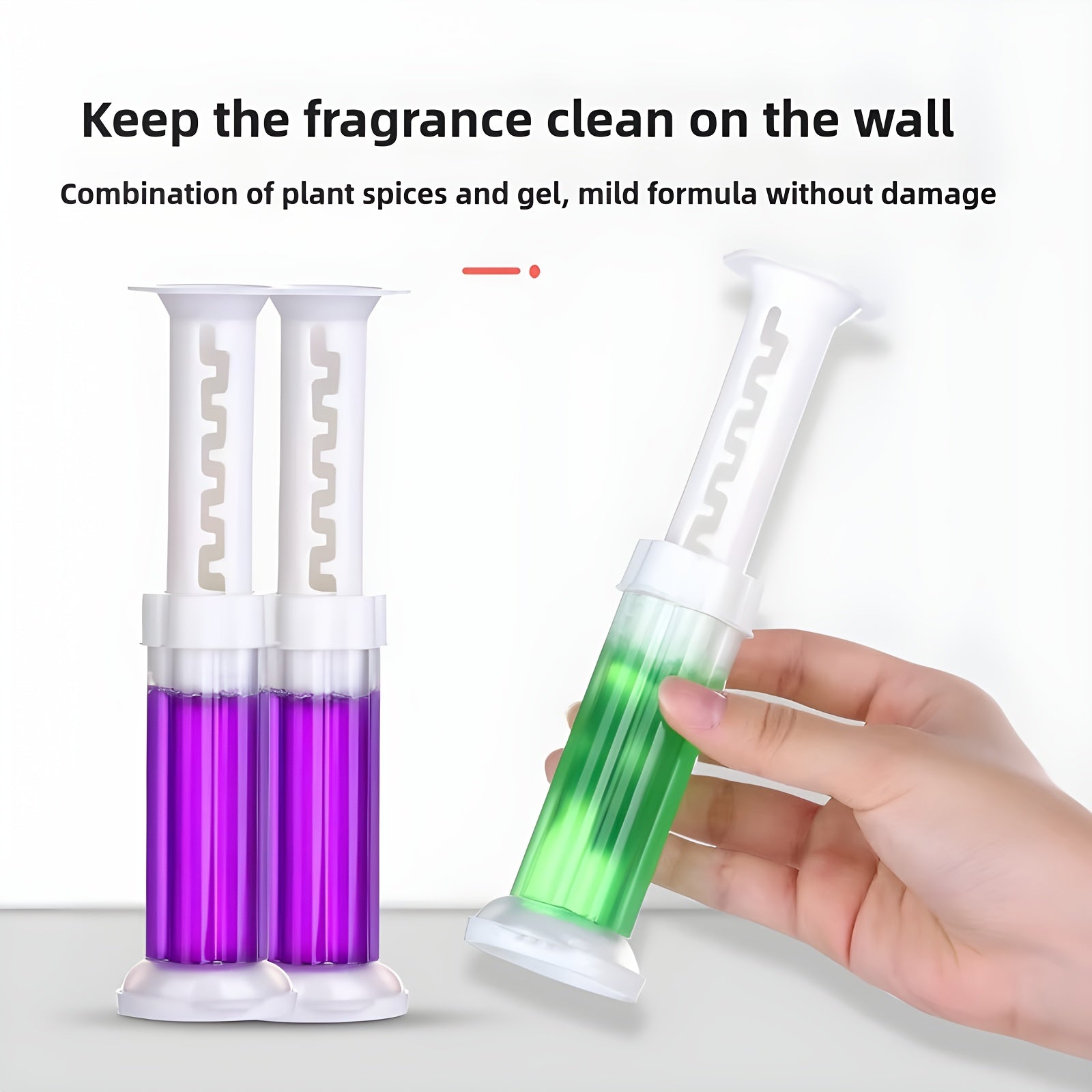 Toilet Cleaner Kit with Sticks Flowers Brush Deodorizer All-in-One Cleaning