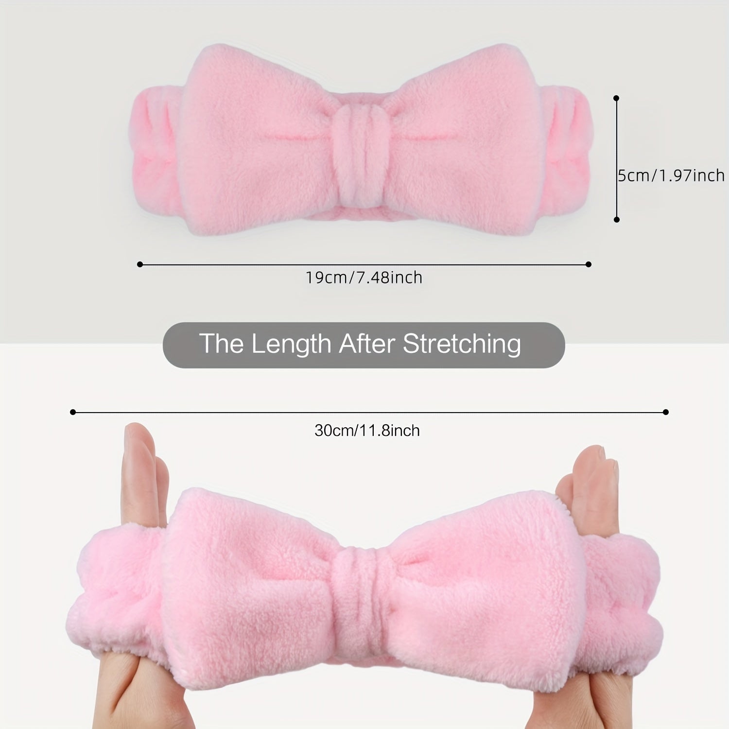 Set of 8 Women's Velvet Headbands and Clips with Flower and Frosted Plastic Grab Clips