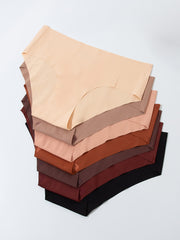 Women's Seamless Solid Briefs Comfortable Breathable Stretchy Underwear