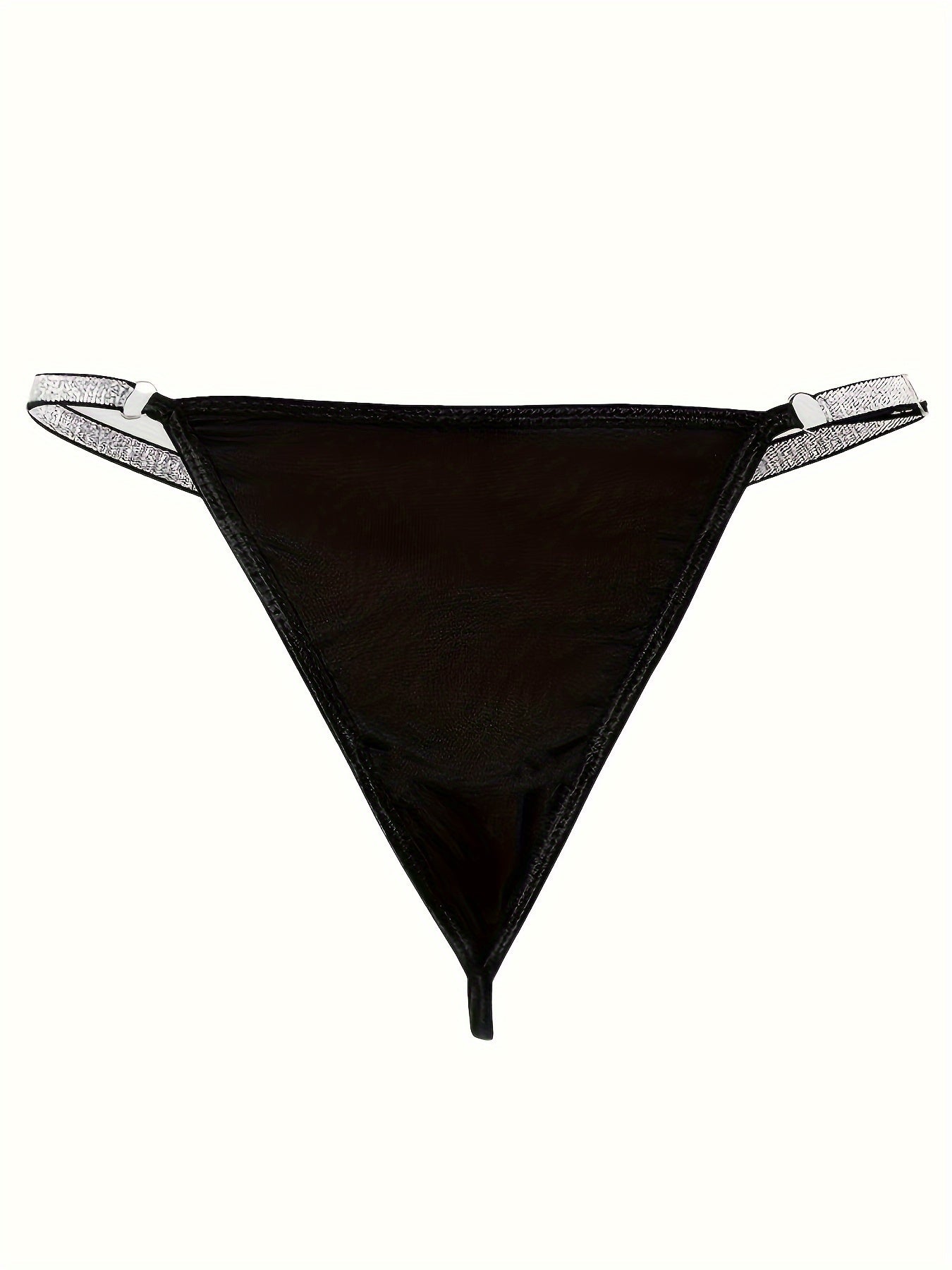 Plus size ayollar uchun gul motifli rhinestone bilan bezatilgan string thong ichki kiyim