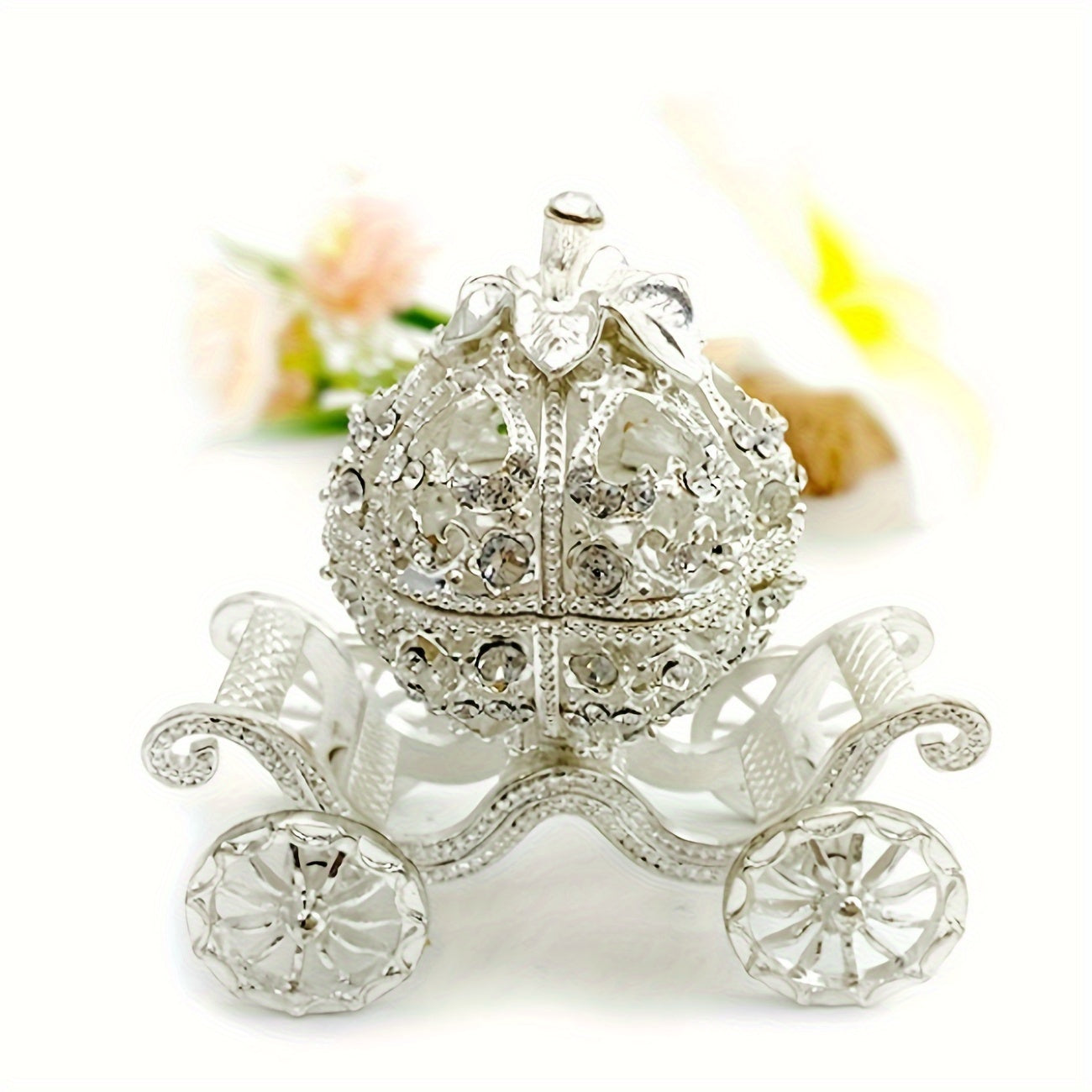 Шкатулка для украшений в виде тыквенной кареты, органайзер для хранения мелочей, домашний декор, подарок для мужчин и женщин