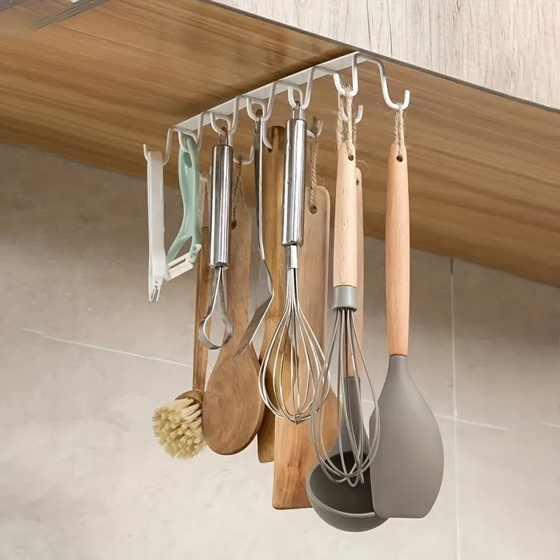 Ushbu qulay Space-Saving Under Cabinet Storage Rack bilan oshxona, yotoq xonasi, hammom yoki ofisingizni tartibga soling, u 12 ta g'isht bilan ta'minlangan. Bu rakni osongina o'rnatib, stakanlar, quloqchinlar, sochiq va boshqalarni saqlash mumkin.