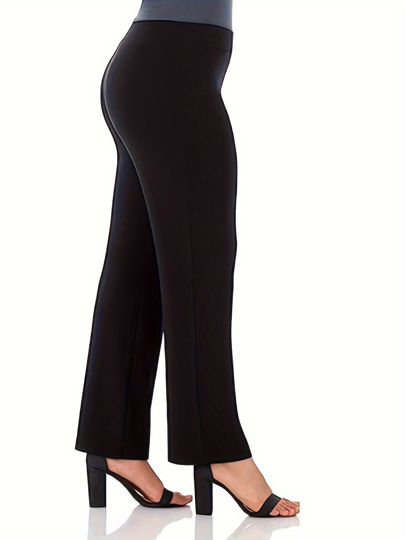 Plus Size Straight Leg Pants High Waist Spring Summer Women's Clothing