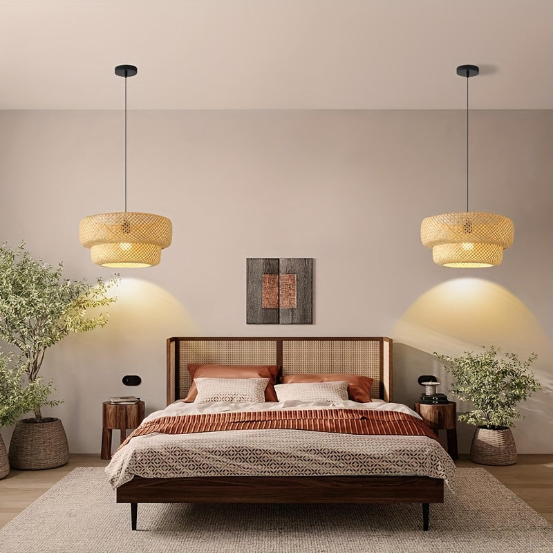 Bamboo Pendant Light for Living Rooms Hotels and Restaurants