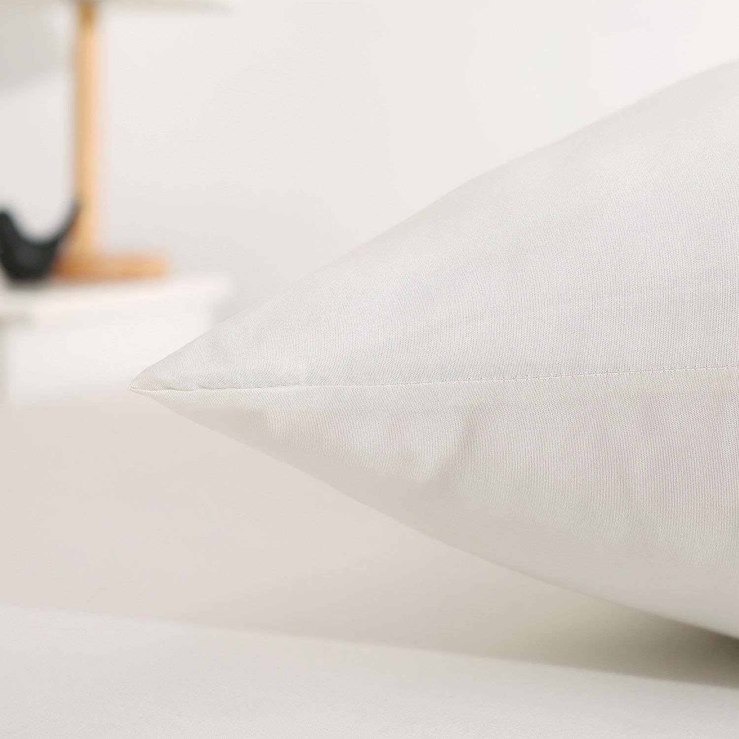 Set of 2 Brushed Pillowcases Double-Sided Water-Washed Soft Wrinkle-Resistant